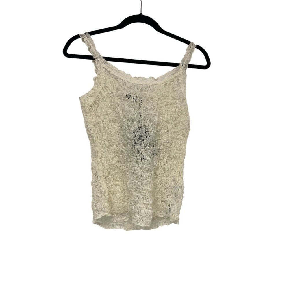 Massimo Dutti Womens Lace Cami Camisole Tank Top Small S Cream ecru 6870/770 NWT